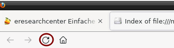 Screenshot of the refresh button